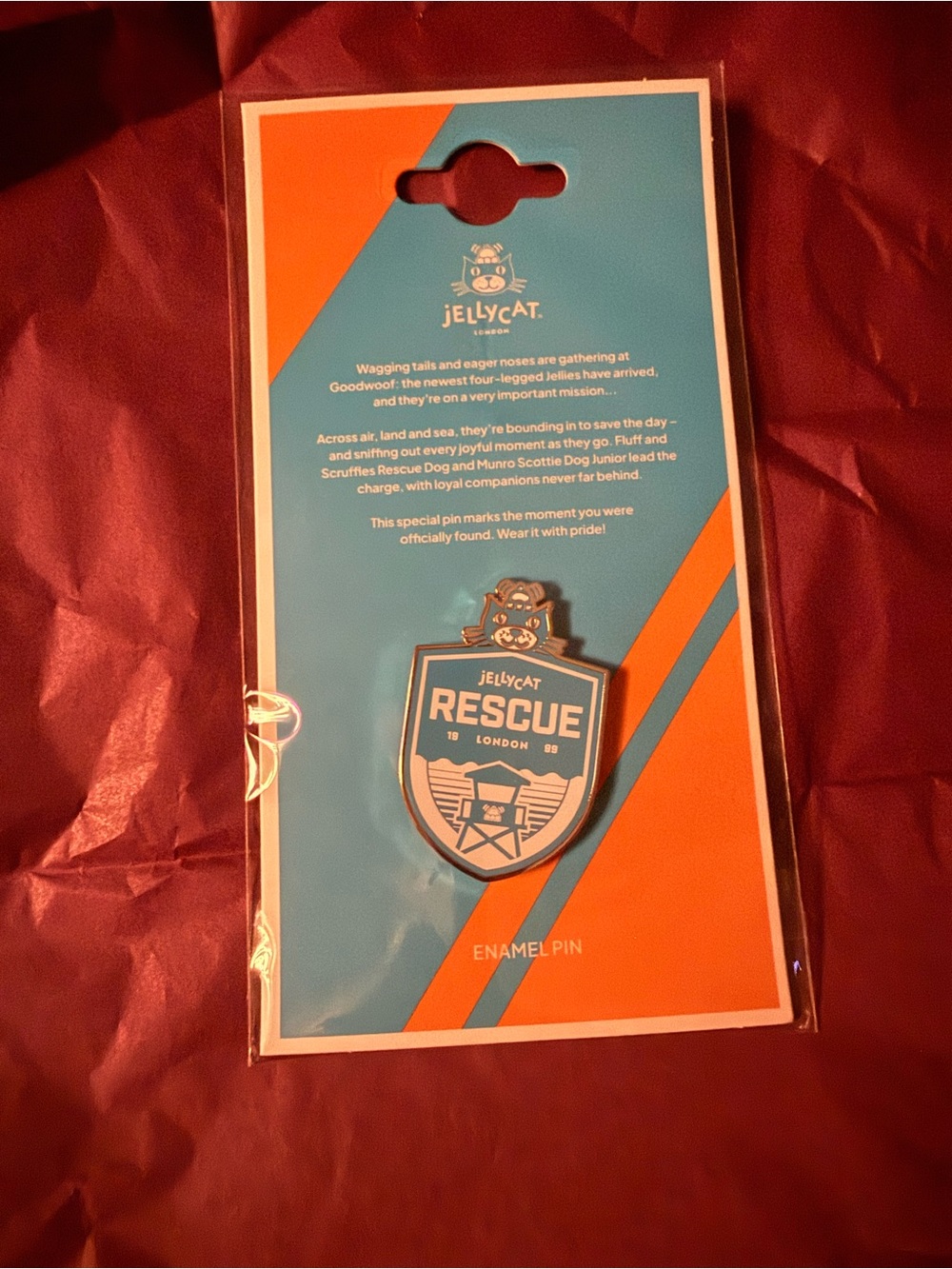 Jellycat Rescue Dog Enamel Pin